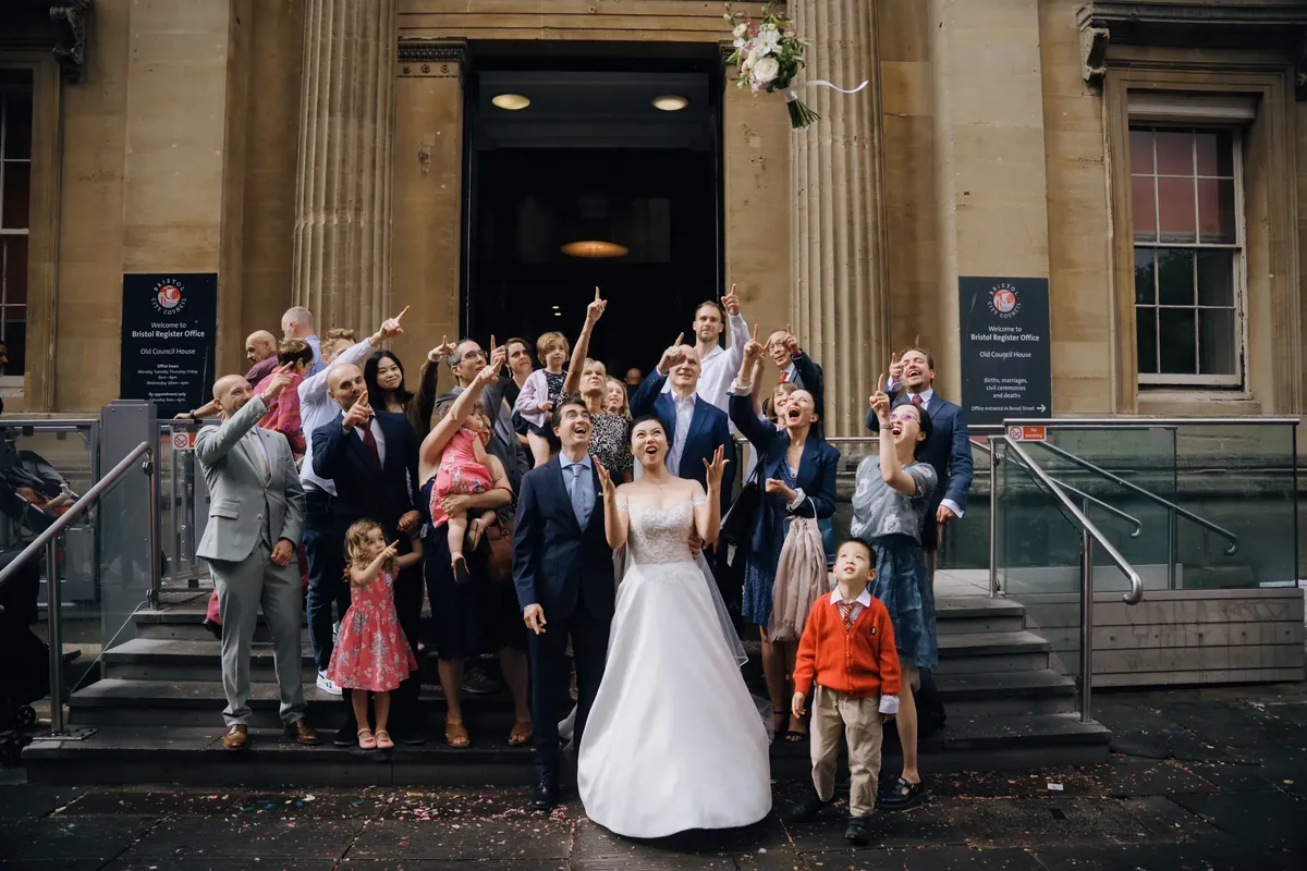 Selected photograph from a Bristol city wedding