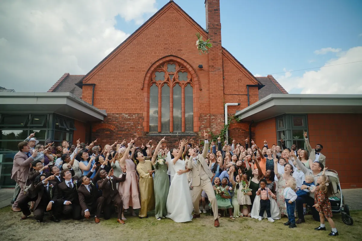 Selected photograph from an English church wedding