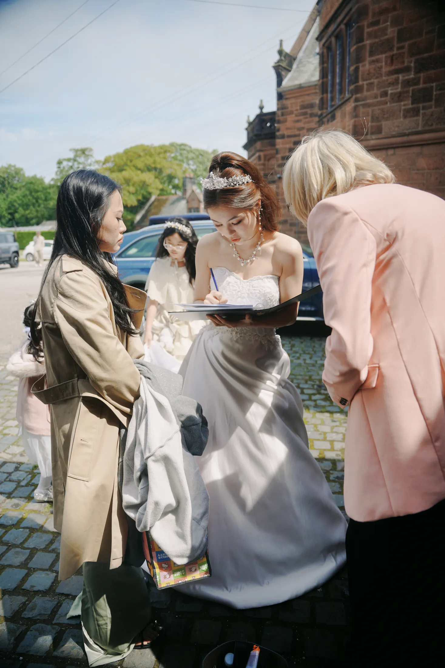 Wedding preparations in England