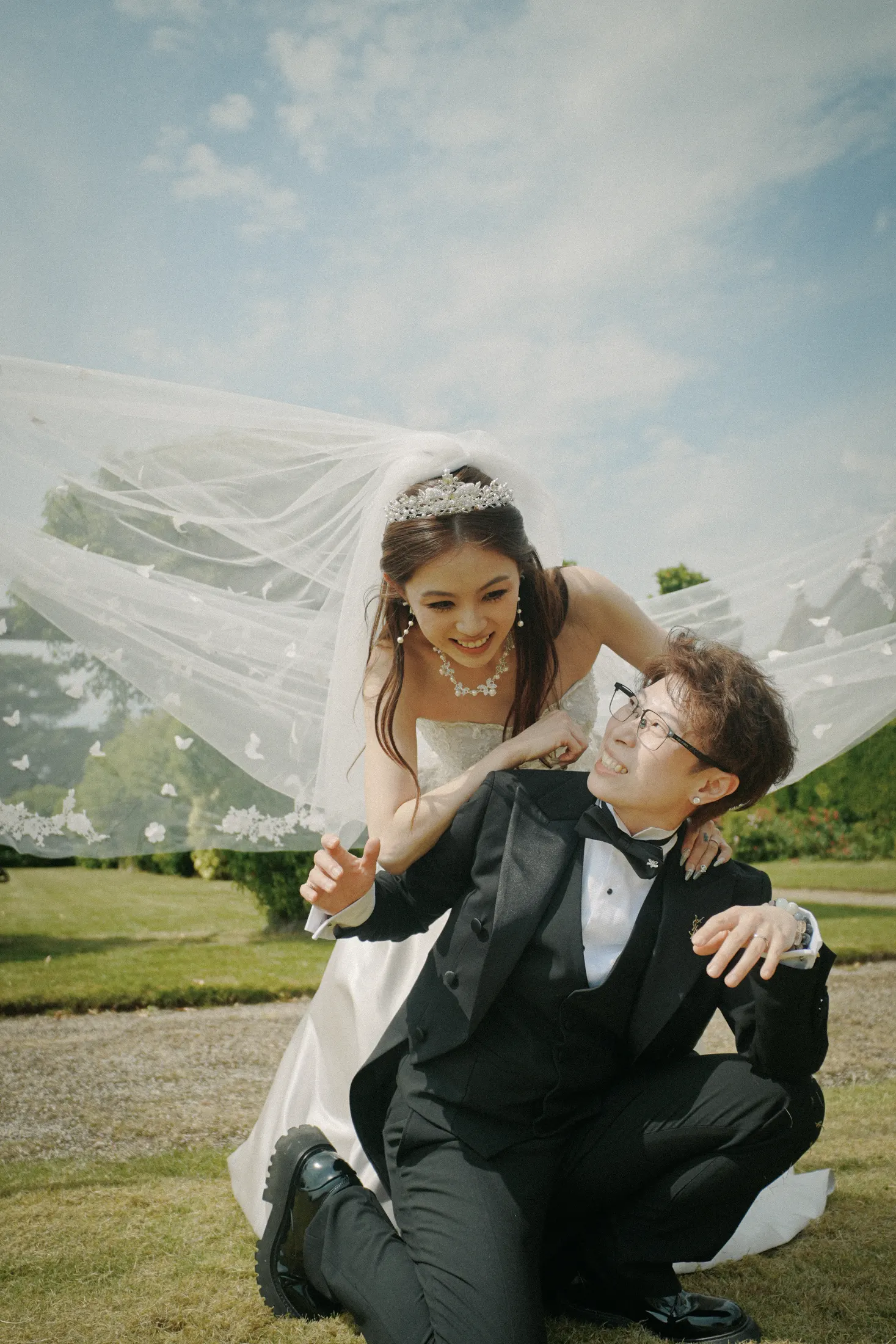Newlywed portraits in England