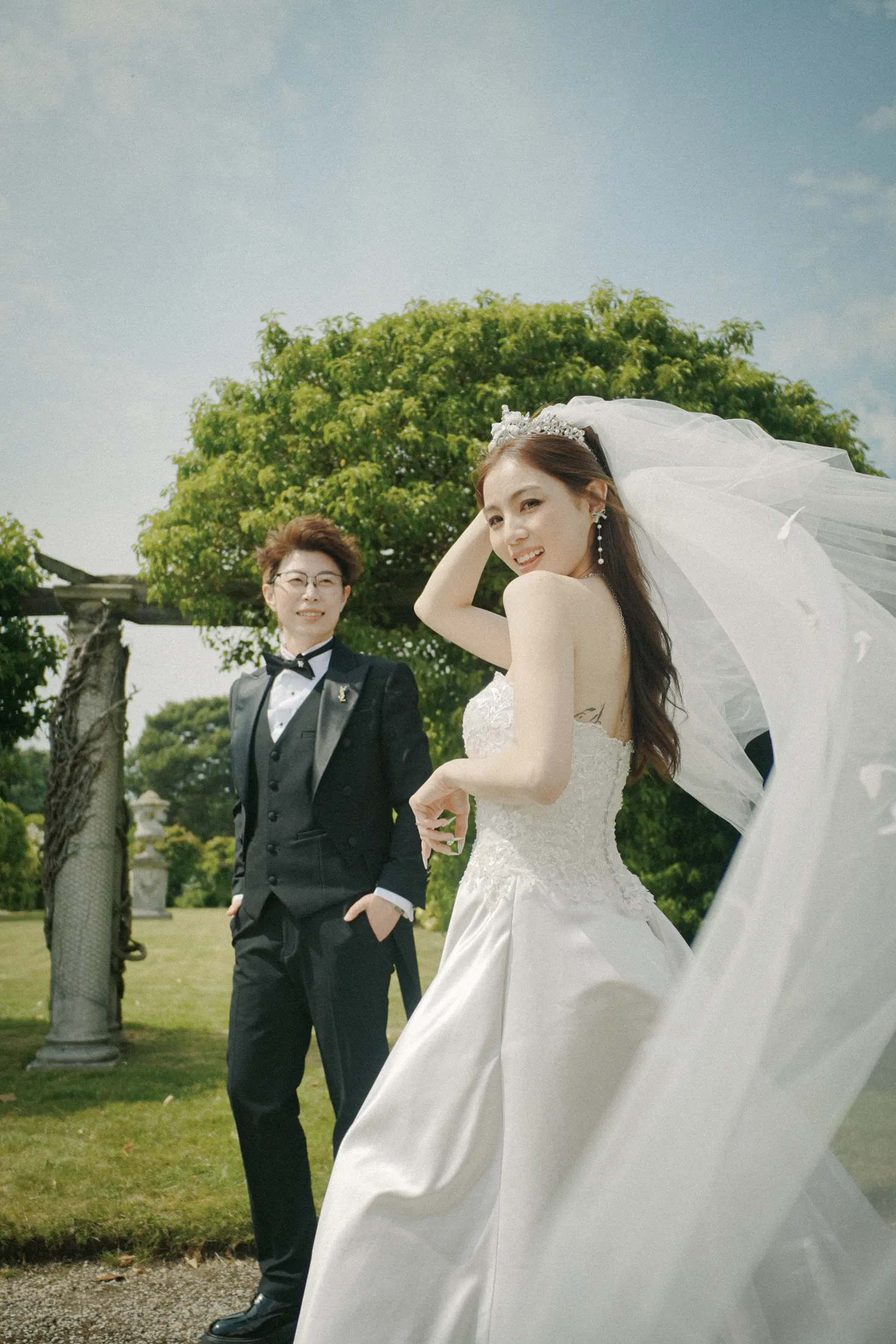 Newlywed portraits in England