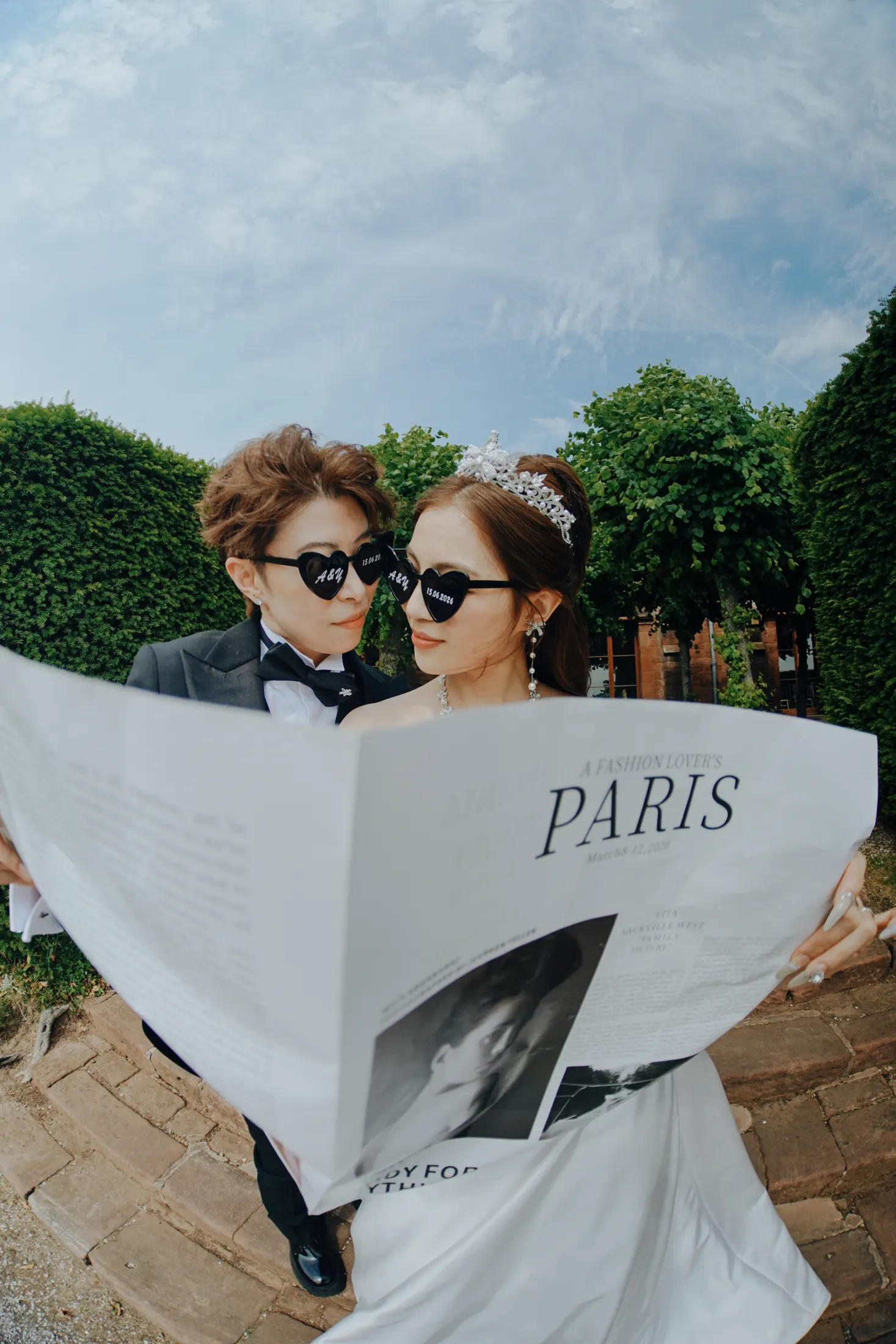 Newlywed portraits in England