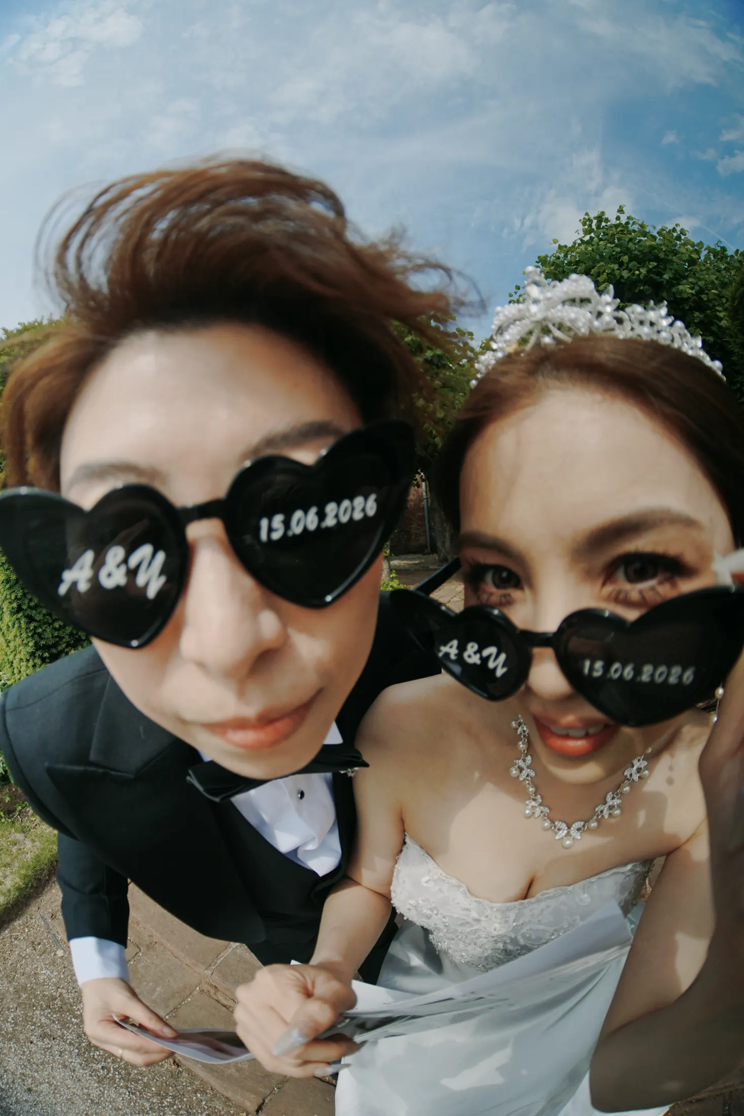 Newlywed portraits in England
