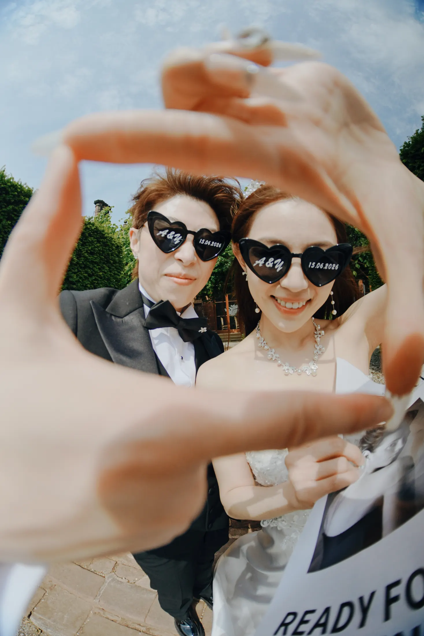 Newlywed portraits in England