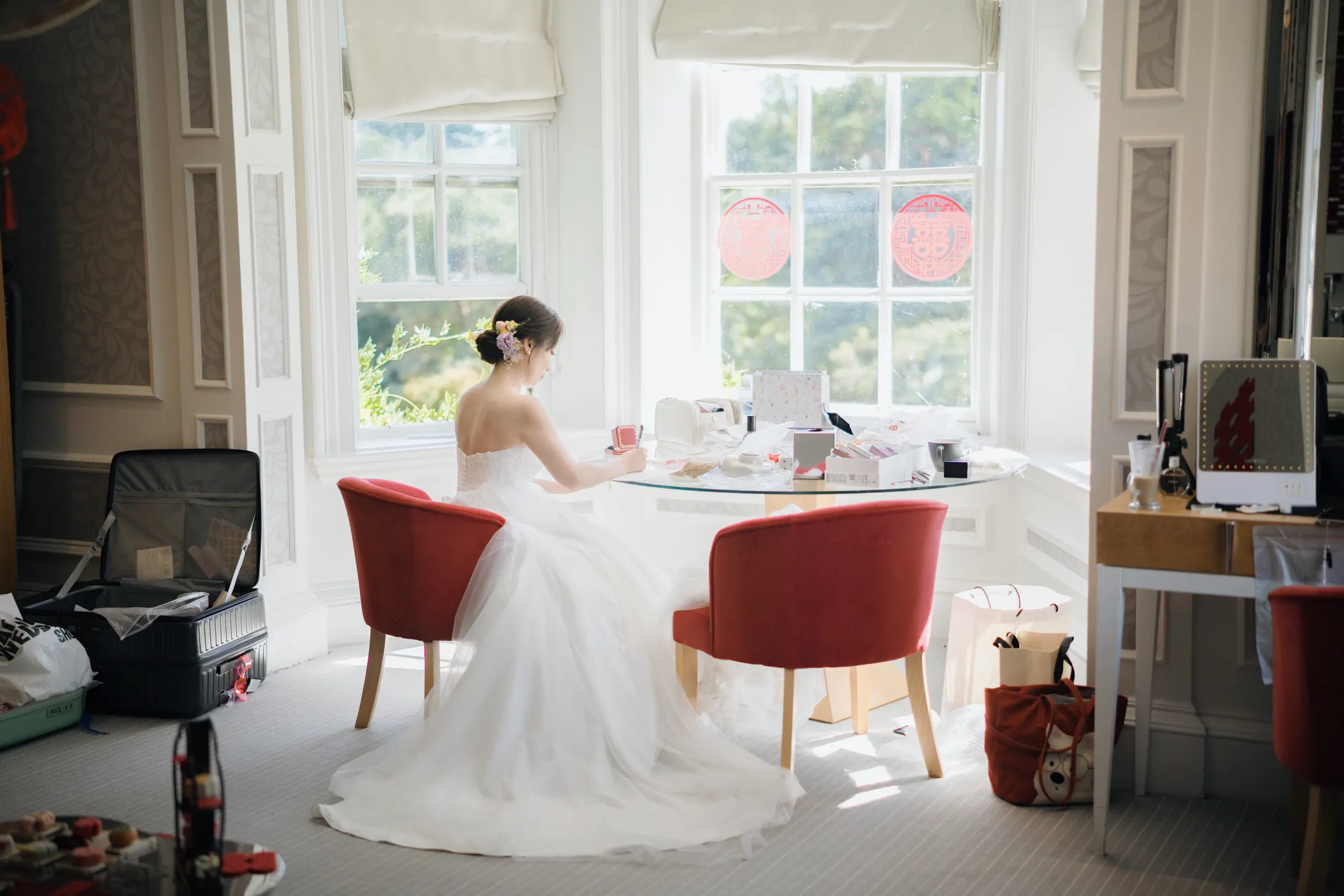 Wedding preparations in Barnatt Hill