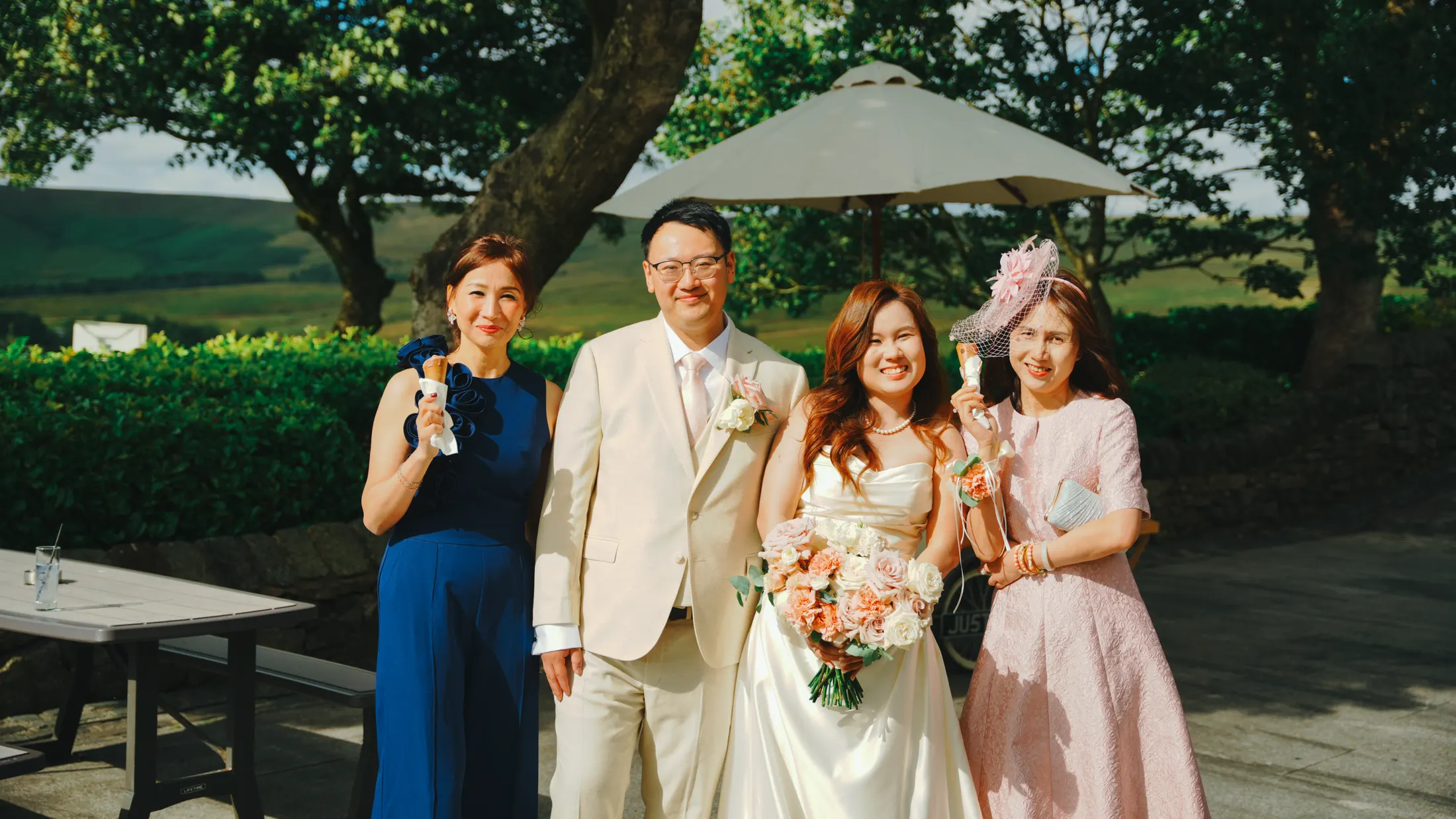 Newlywed portraits in England