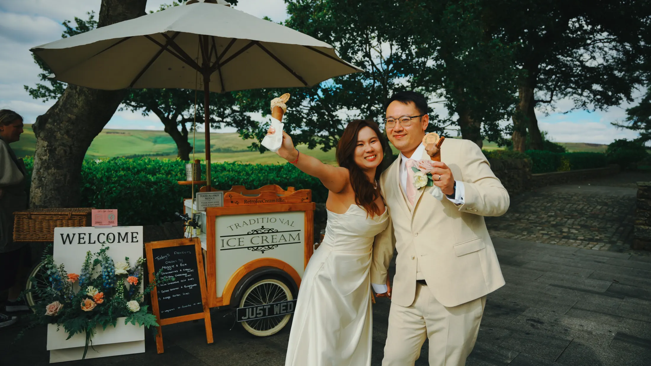 Newlywed portraits in England