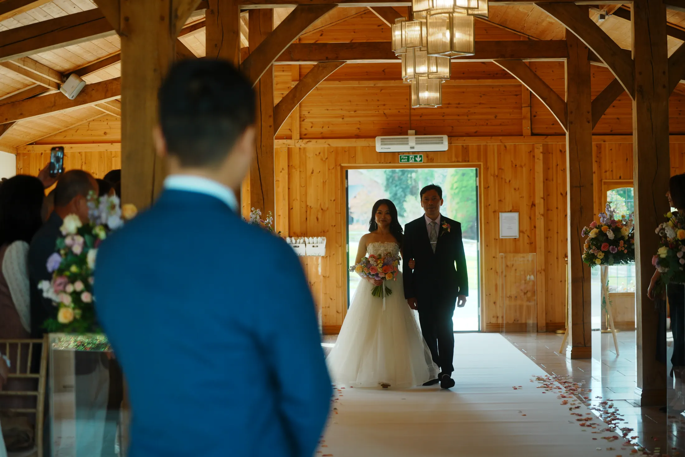 Newlywed portraits in Colshaw Hall