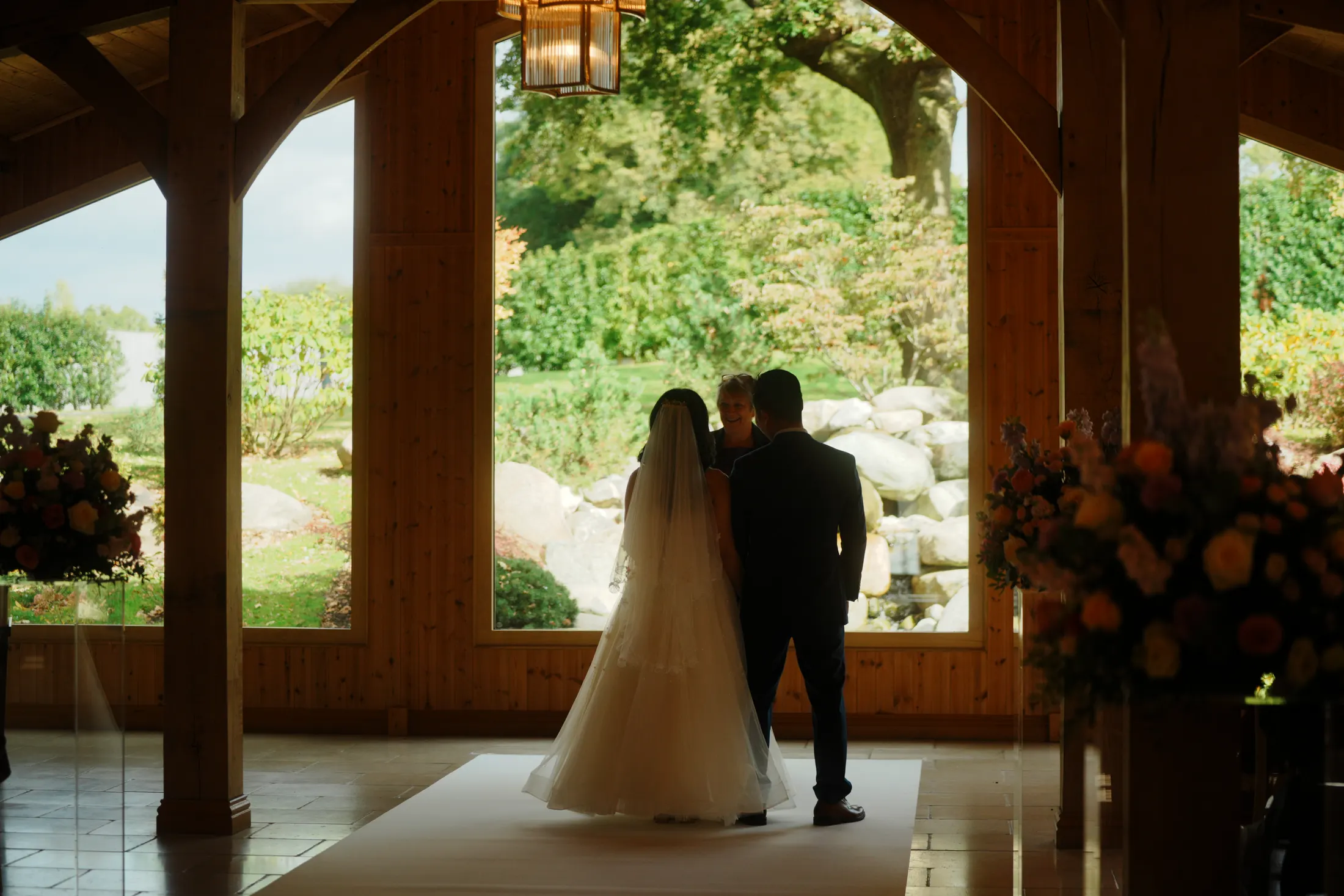 Newlywed portraits in Colshaw Hall