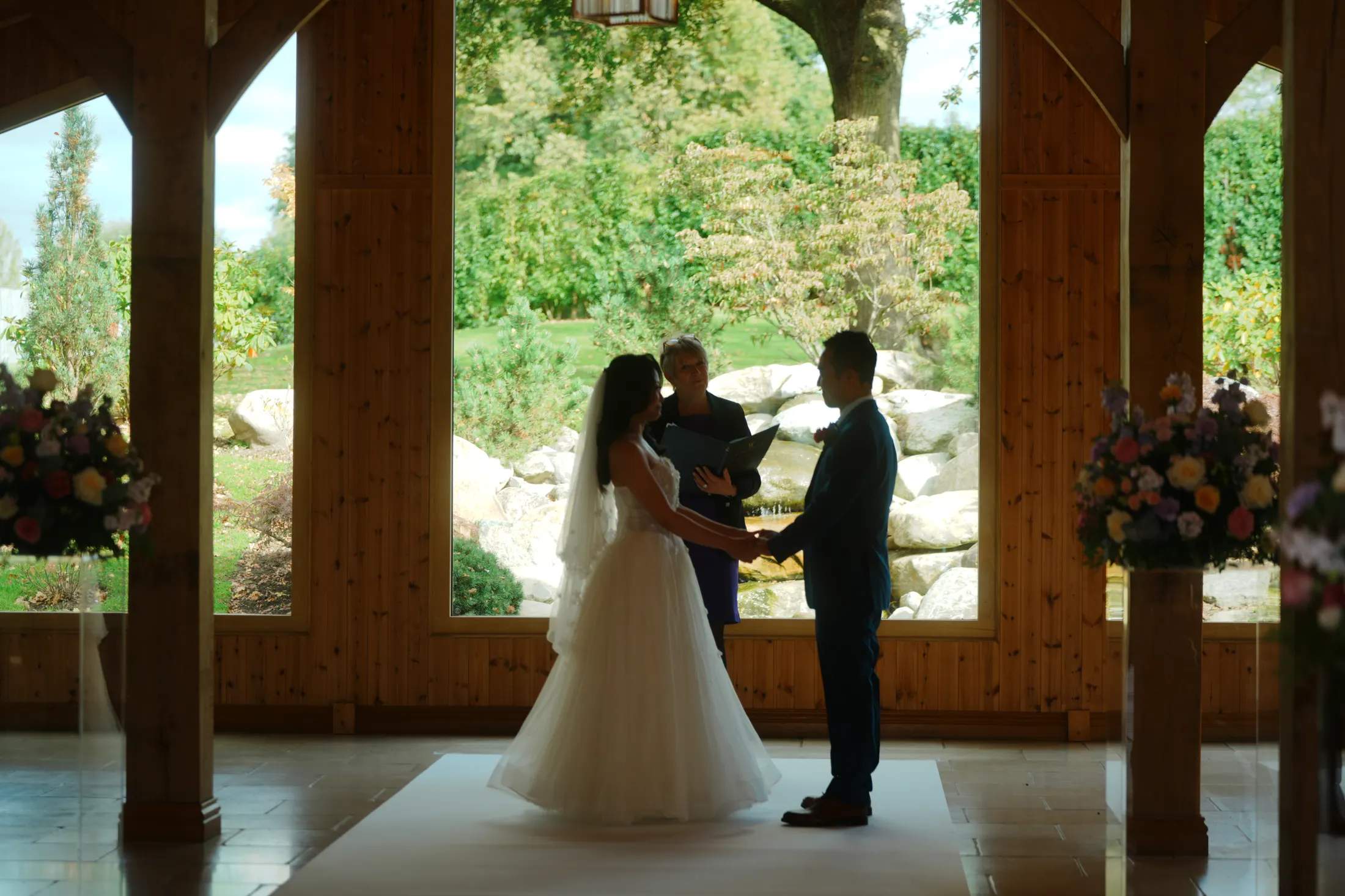 Newlywed portraits in Colshaw Hall