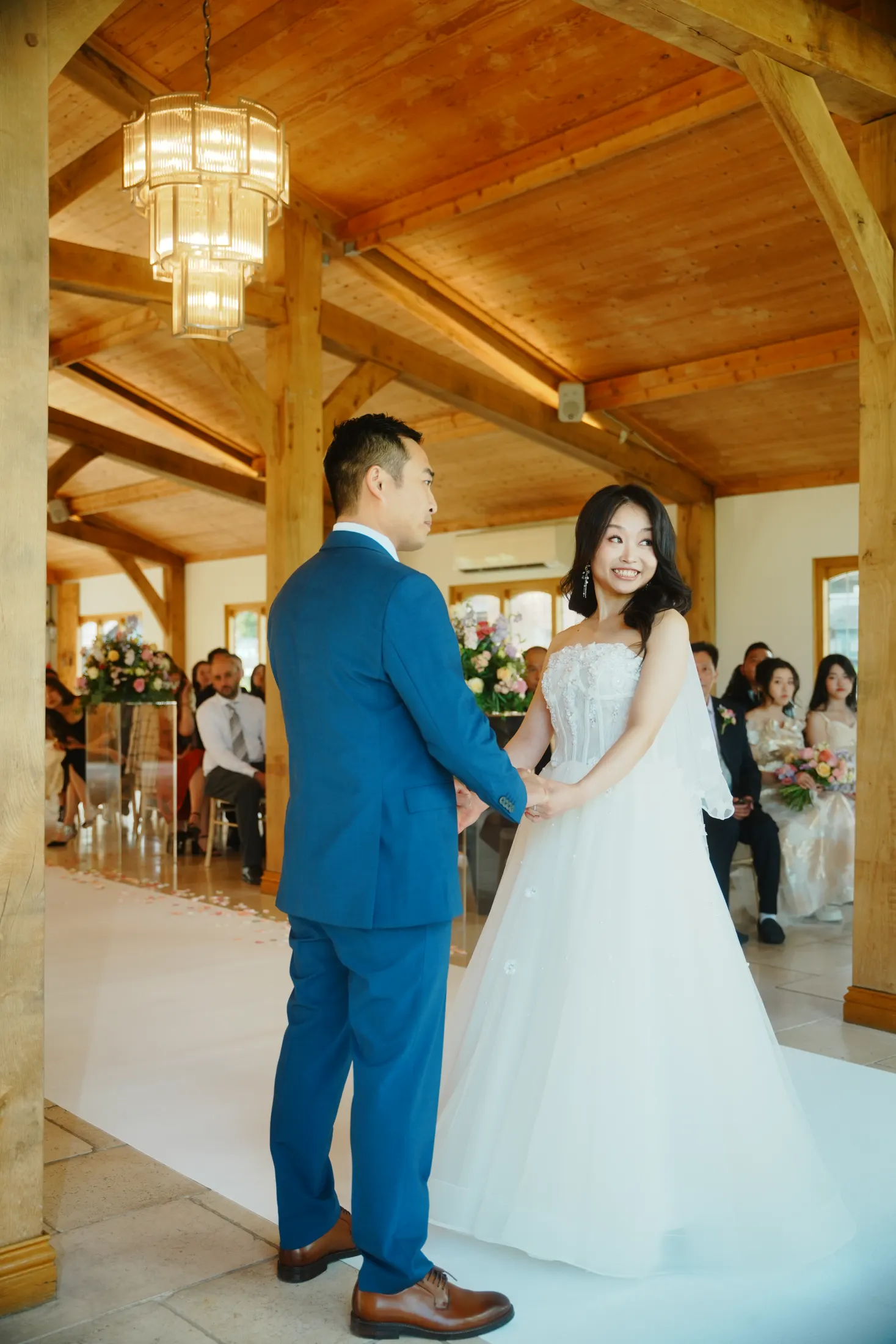 Newlywed portraits in Colshaw Hall
